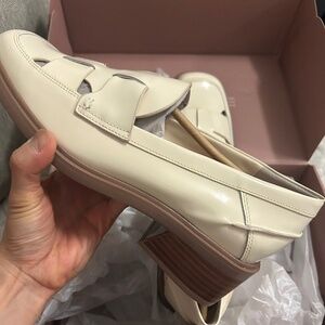 Franco Sarto white loafers size 8